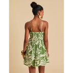 Printed Strap Mini Dress