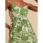 Printed Strap Mini Dress
