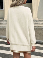 Knit Cardigan Skirt Set