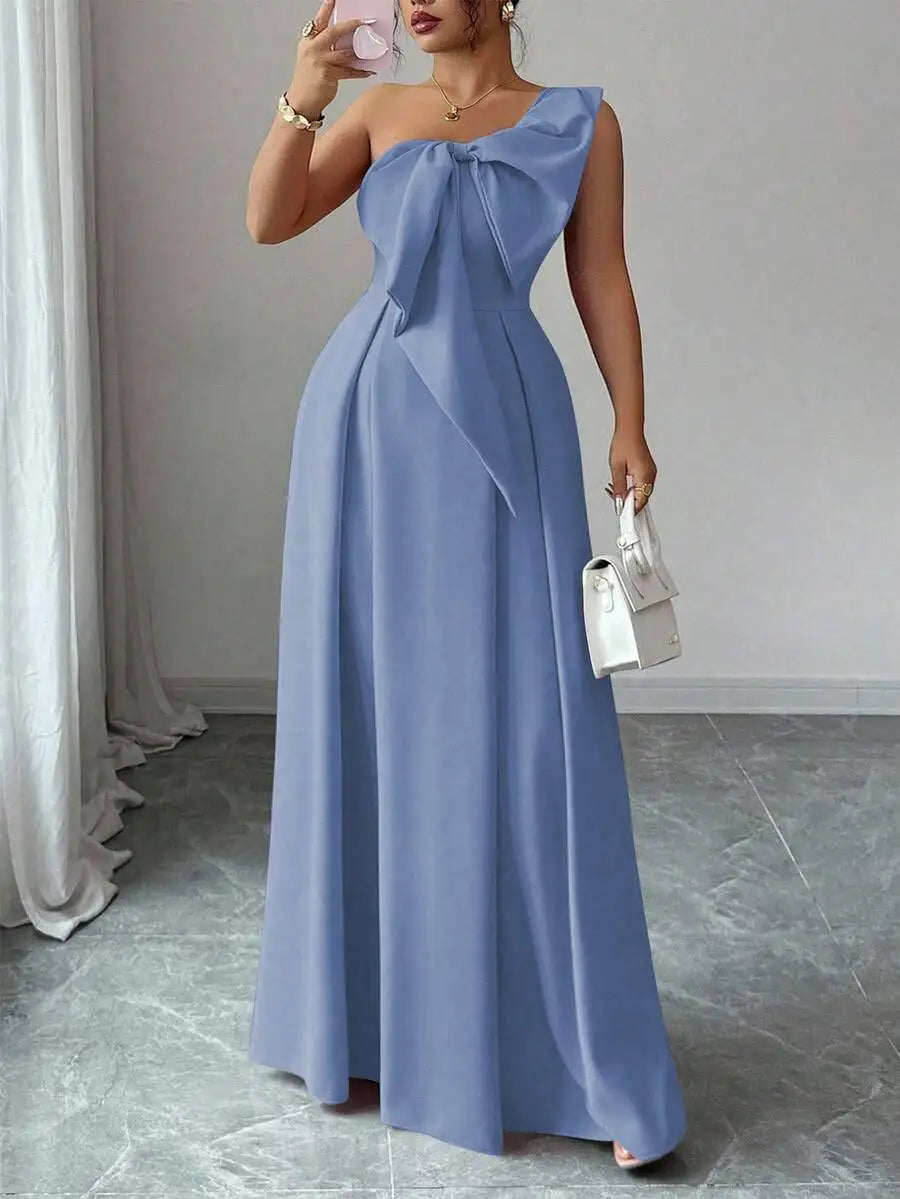One Shoulder Maxi Dress
