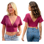 Ruched V Neck Top
