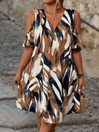 Floral V Neck Dress