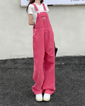 Pink Denim Overalls