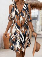 Floral V Neck Dress