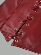 PU Leather Halter Top