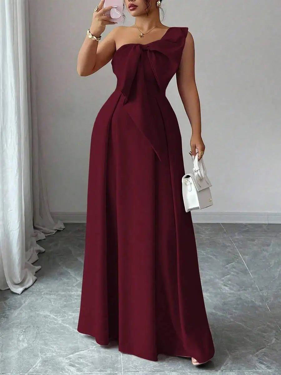 One Shoulder Maxi Dress