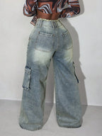 Wide Leg Cargo Jeans