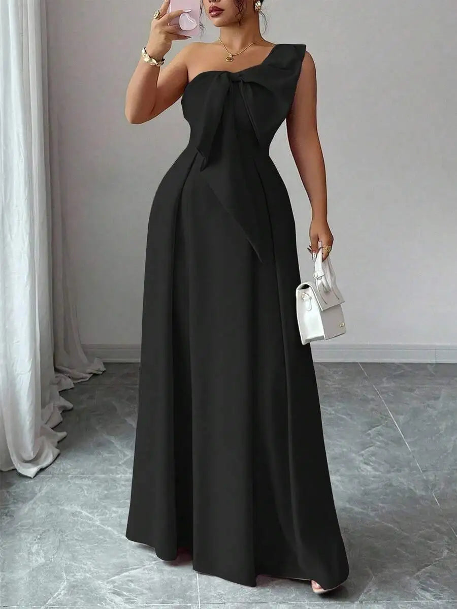 One Shoulder Maxi Dress