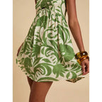Printed Strap Mini Dress