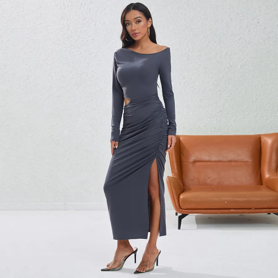 Hollow Slit Party Dress