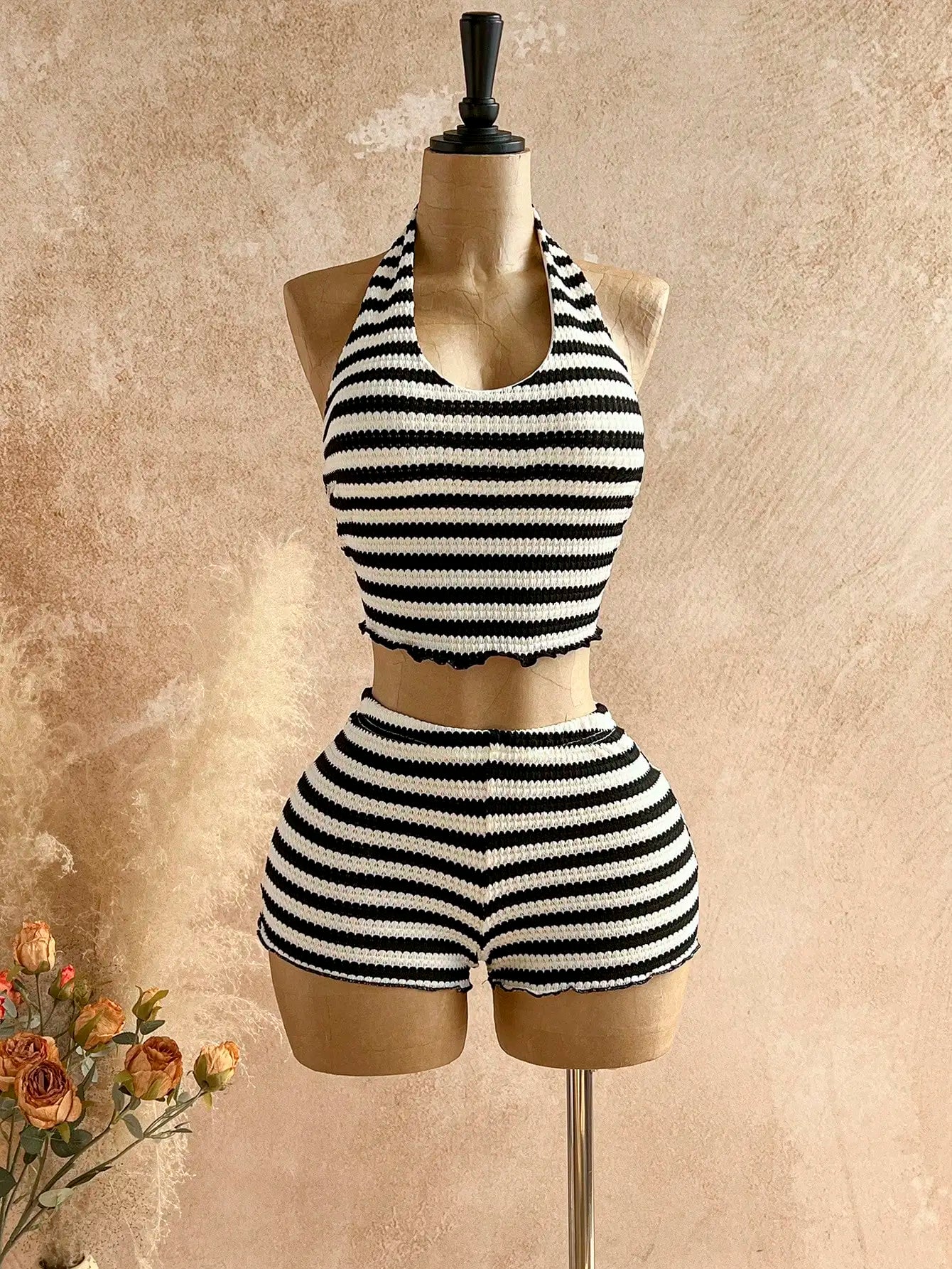 Striped Halter Set