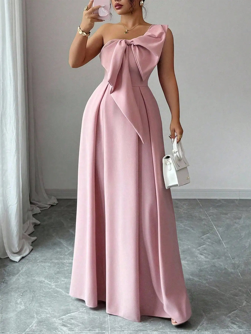 One Shoulder Maxi Dress