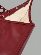 PU Leather Halter Top