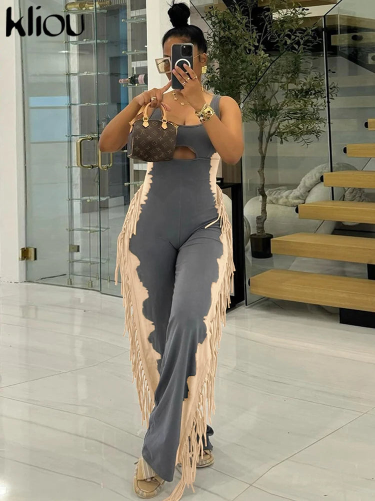 Tassel Panel Jumpsuit