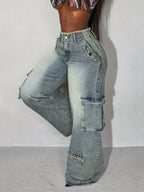 Wide Leg Cargo Jeans