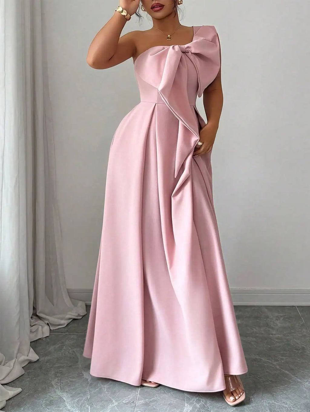 One Shoulder Maxi Dress