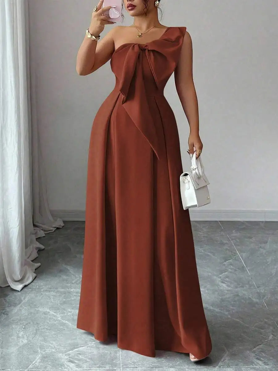 One Shoulder Maxi Dress