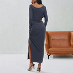 Hollow Slit Party Dress