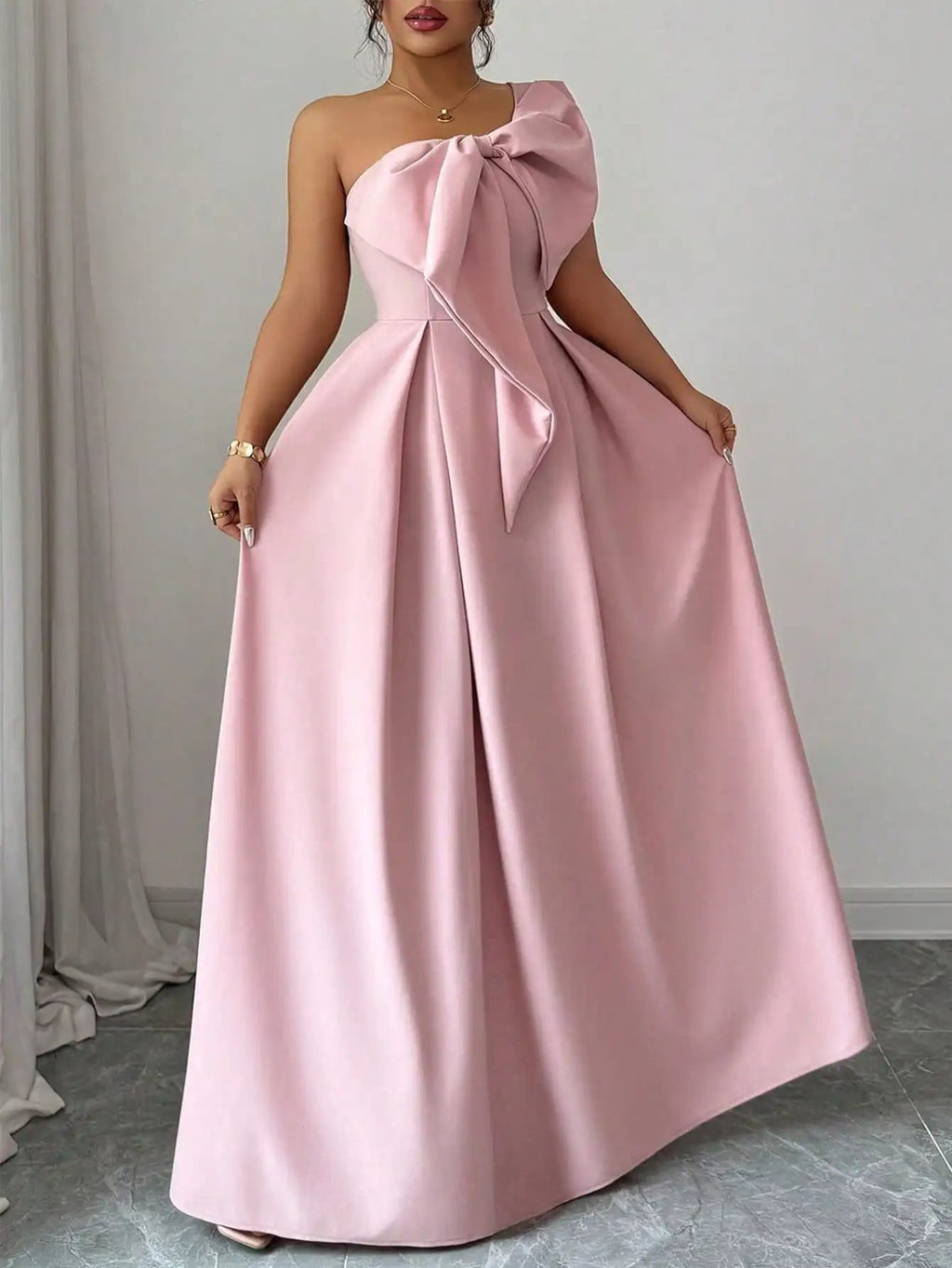 One Shoulder Maxi Dress