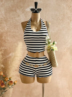 Striped Halter Set