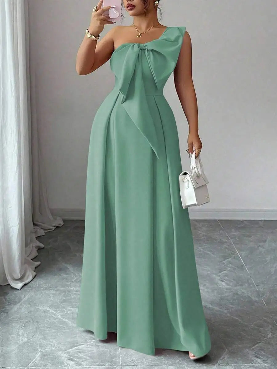 One Shoulder Maxi Dress