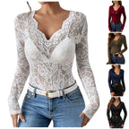Lace V Neck Blouse