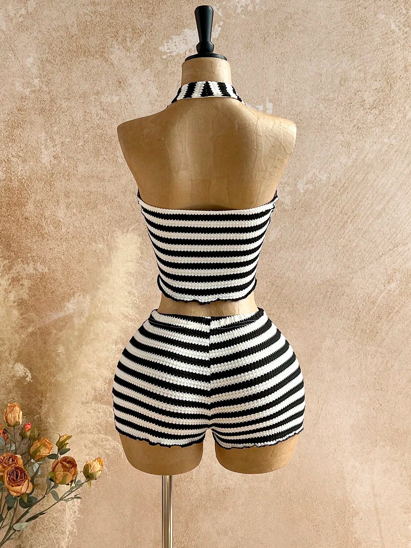 Striped Halter Set