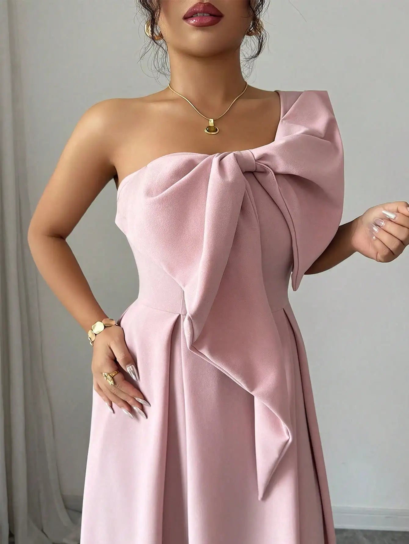 One Shoulder Maxi Dress