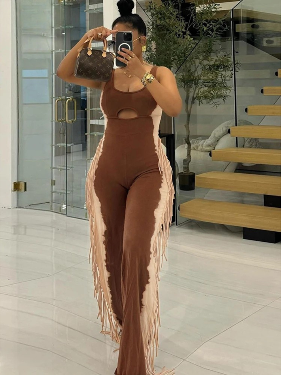 Tassel Panel Jumpsuit